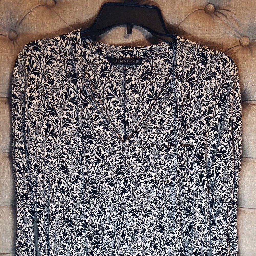 Black and white blouse